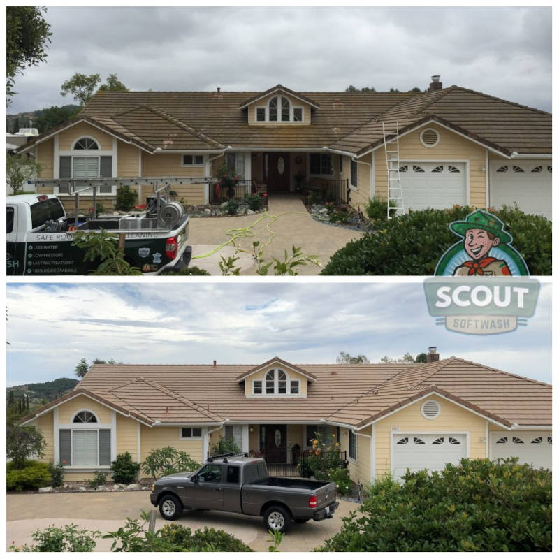 Roof Cleaning in Carlsbad, California